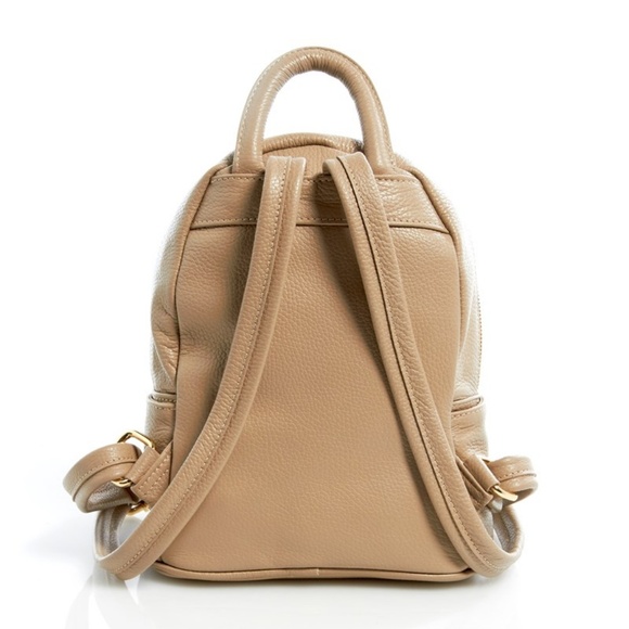 Andrea Cardone Mini Backpack/Purse Beige/Gold